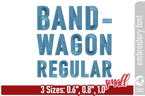 Bold and Clean: Bandwagon Regular Embroidery Font - S