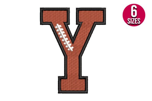 Bold and Playful: Football Font Alphabet Letter Y