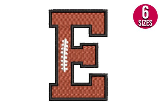 Bold and Sporty E for Football Fans