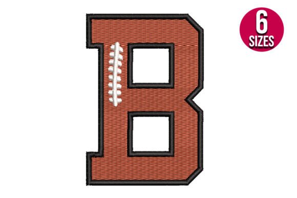 Bold and Sporty: Football Font Alphabet Letter B
