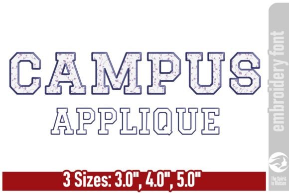 Campus Wide Applique Embroidery Font Review