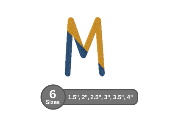 Chalk Split Alphabet -M: A Festive Embroidery Choice