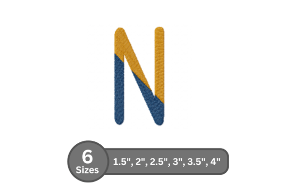 Chalk Split Alphabet -N: A Versatile Embroidery Font