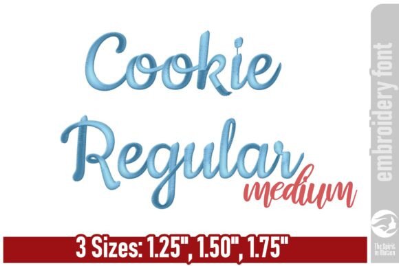 Cookie Regular Embroidery Font - A Modern Script Choice