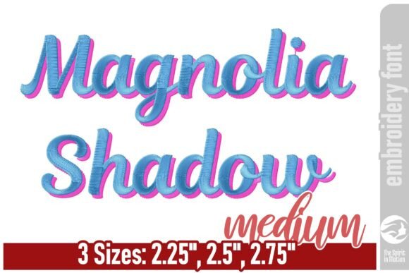 Elegant and Playful: Magnolia Shadow Embroidery Font