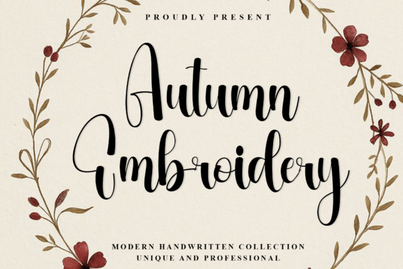 Elegant Autumn Embroidery for Sophisticated Projects
