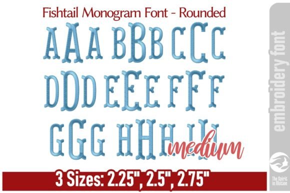Elegant Fishtail Monogram Font - Rounded M