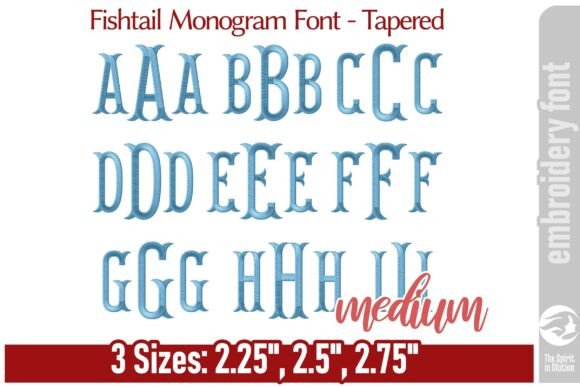 Elegant Fishtail Monogram Font - Tapered M