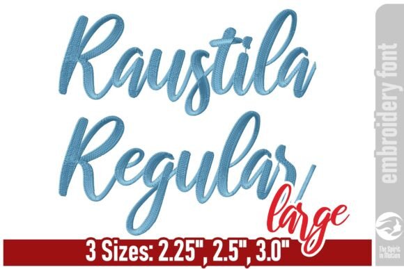 Elegant Raustila Embroidery Font - Large