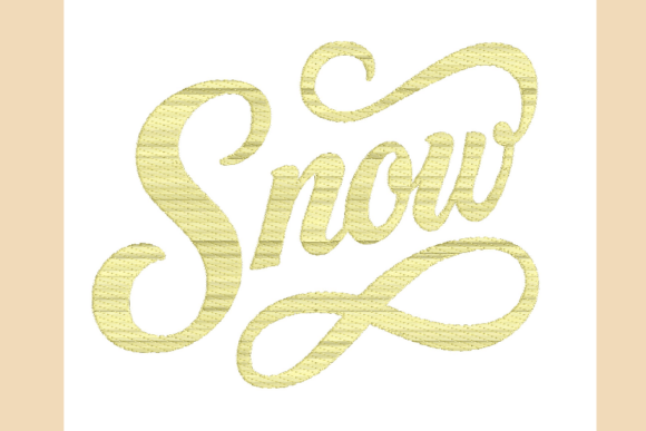 Explore Snow Lettering Script for Festive Embroidery