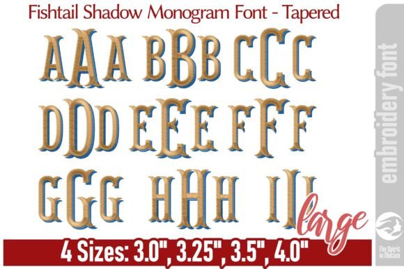 Fishtail Shadow Monogram Font - TL Review