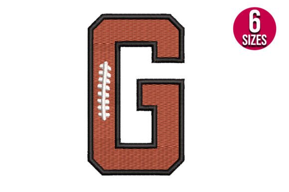 Football Font Alphabet Letter G: A Bold Embroidery Choice