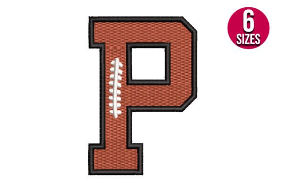 Football Font Alphabet Letter P: A Bold Embroidery Choice