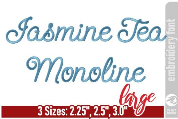 Jasmine Tea Monoline: A Delicate Script for Embroidery