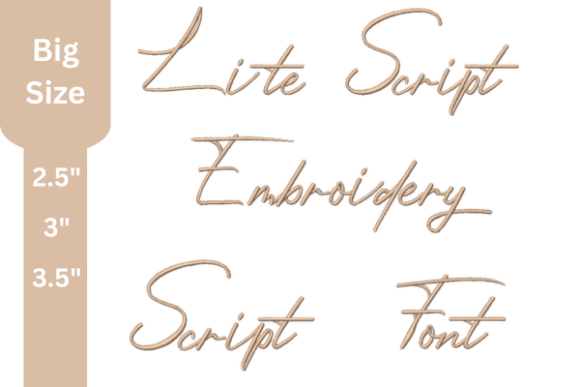 Lite Script Embroidery Font: A Versatile Holiday Choice