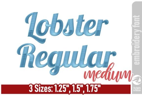 Lobster Regular Embroidery Font - A Bold Elegance