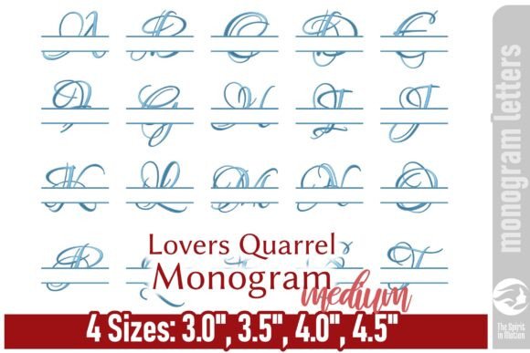 LQ Monogram Embroidery Font - Elegant Holiday Touch