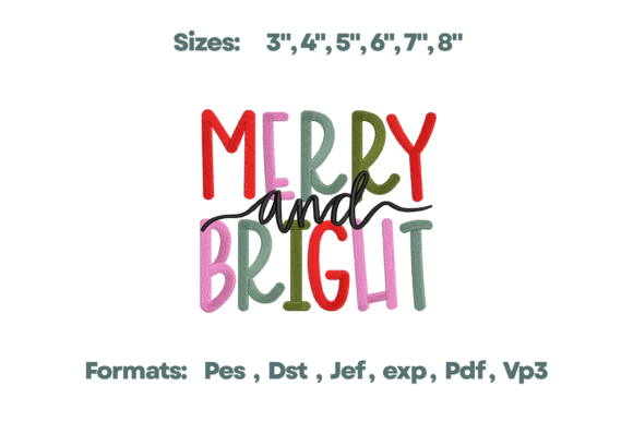 Merry and Bright: A Festive Embroidery Design