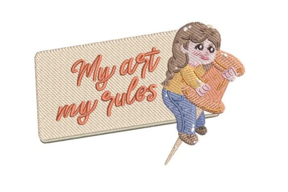 My Art, My Rules: A Charming Embroidery Design