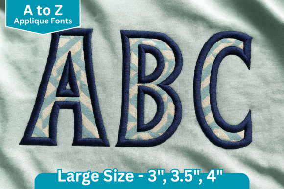 Narrow Block Applique Embroidery Font Review