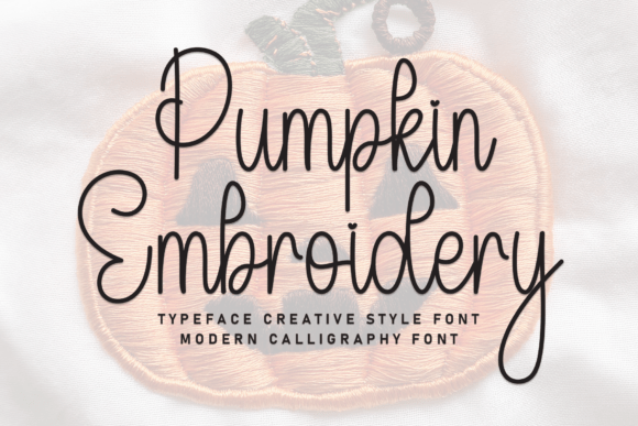 Pumpkin Embroidery: A Textured Creative Font