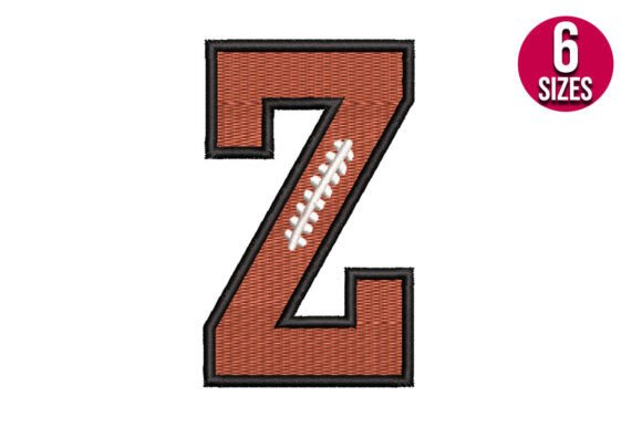 Review: Bold Football Font Alphabet Letter Z