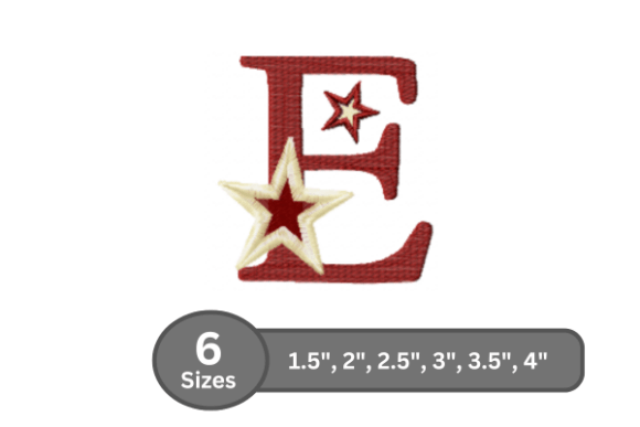 Star Pop Alphabet - E: A Stylish Embroidery Choice