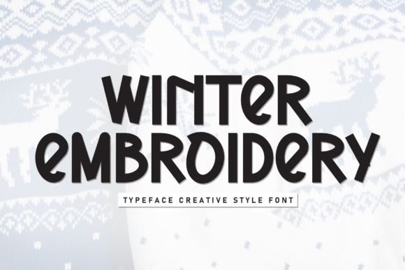 Winter Embroidery: A Charming Font for Personalized Gifts